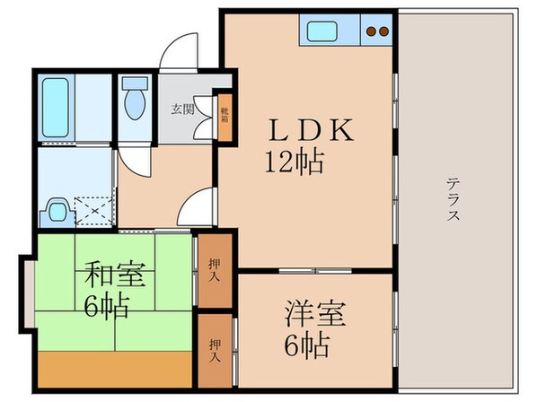 フレグランスクレフォ－トＡ棟の物件間取画像